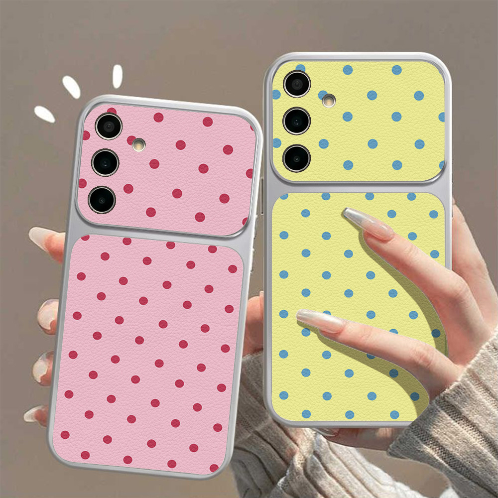 Phone Cases Leather - キャンディカラードットライチ柄スマホケース Samsung S26 Ultra A57 A56
