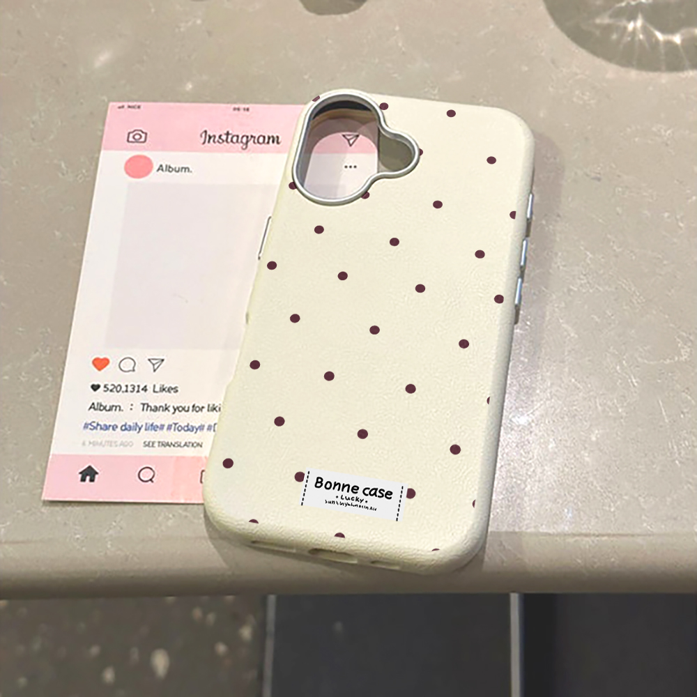 Phone Cases Leather - 創造的でユニークな水玉模様のスマホケース Samsung Galaxy A35 A54 A55