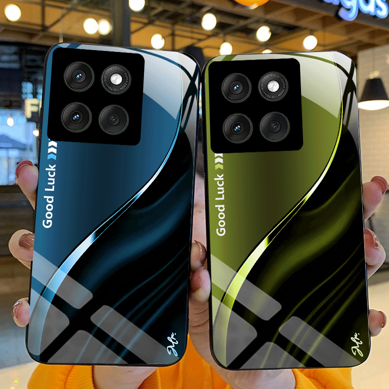 Phone Cases For Motorola - 硬質強化ガラスケースモトローラモトエッジ 60 ネオ 60 プロフュージョン保護カバーバタフライパターンバックシェル Fundas