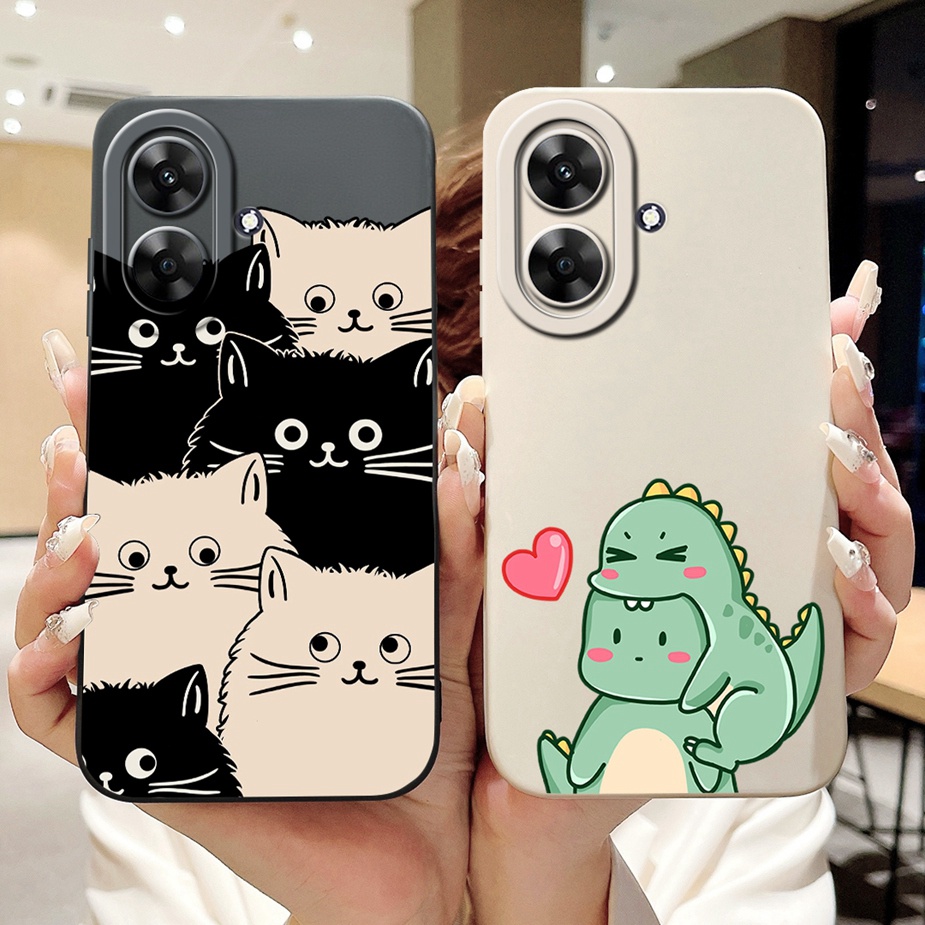 Realme用のかわいい恐竜の漫画のカバー,完全なカメラ保護 - Realme Note 50 のレビューと価格